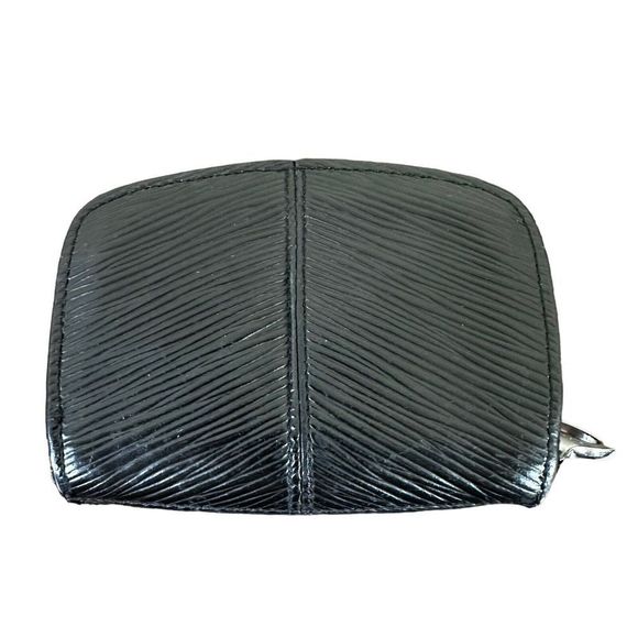 Louis Vuitton Black Epi Leather Demi Lune Zippy Coin Purse Authenticated W/ COA - Picture 1 of 11